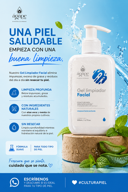 Gel limpiador facial